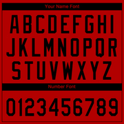 Custom Red Black Two-Button Unisex Softball Jersey