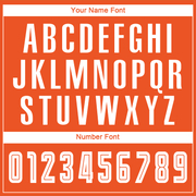 Custom Orange White-Navy Sublimation Fade Fashion Soccer Uniform Jersey