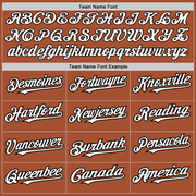 Custom Texas Orange Black Pinstripe White Two-Button Unisex Softball Jersey