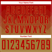 Custom Old Gold Red Sublimation Soccer Uniform Jersey