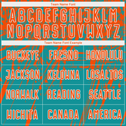 Custom Teal Orange-White Sublimation Soccer Uniform Jersey