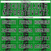 Custom Grass Green Black-White Abstract Geometric Pattern Sublimation Soccer Uniform Jersey