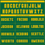 Custom Kelly Green Gold-Black Sublimation Fade Fashion Soccer Uniform Jersey