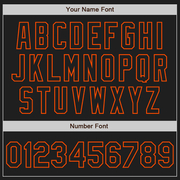 Custom Black Orange Pinstripe Orange Two-Button Unisex Softball Jersey