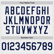 Custom White Navy Two-Button Unisex Softball Jersey