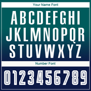 Custom Teal White-Navy Sublimation Long Sleeve Fade Fashion Soccer Uniform Jersey