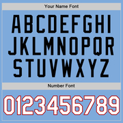 Custom Light Blue Red-Black Two-Button Unisex Softball Jersey