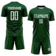 Custom Green White Sublimation Soccer Uniform Jersey