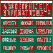 Custom Kelly Green Red-White Sublimation Soccer Uniform Jersey