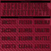 Custom Crimson Black Geometric Shapes Sublimation Soccer Uniform Jersey