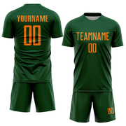 Custom Green Bay Orange Sublimation Soccer Uniform Jersey