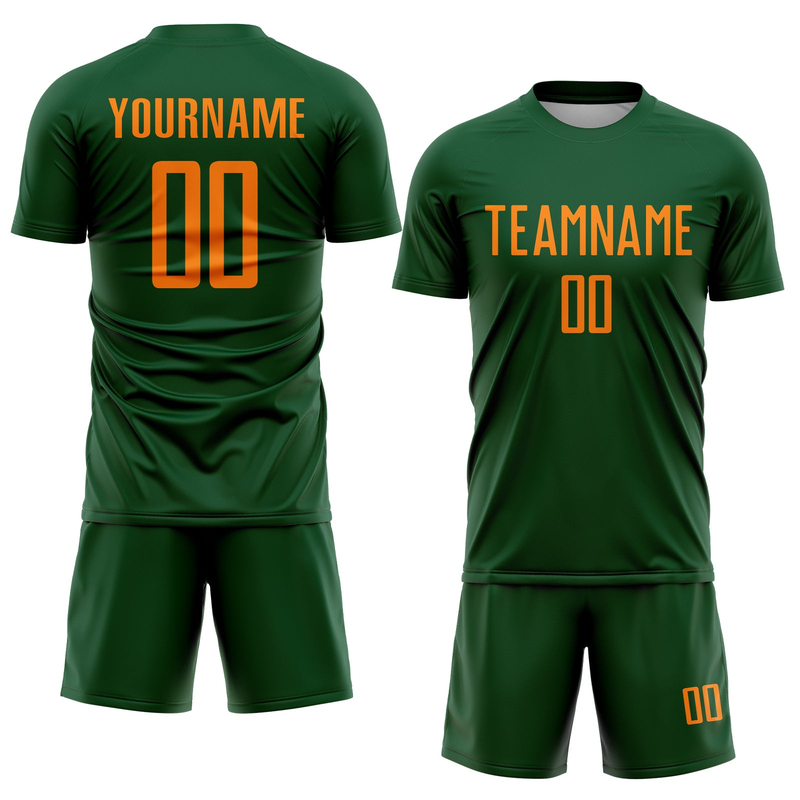 Custom Green Bay Orange Sublimation Soccer Uniform Jersey