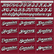 Custom Crimson Black Pinstripe White Two-Button Unisex Softball Jersey