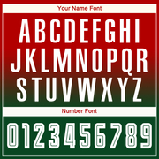 Custom Red White-Green Sublimation Long Sleeve Fade Fashion Soccer Uniform Jersey