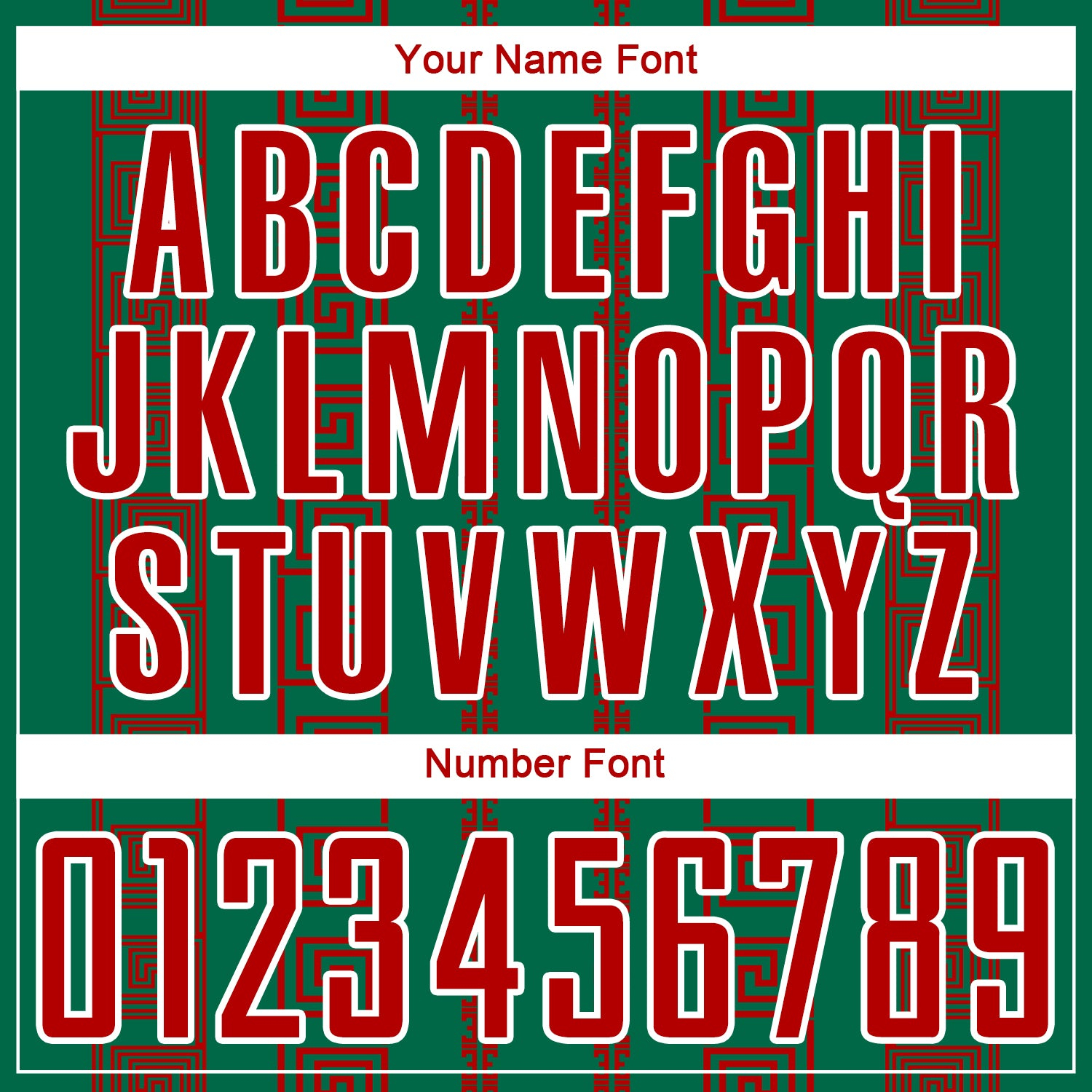 Custom Kelly Green Red-White Geometric Shape Sublimation Soccer Uniform Jersey