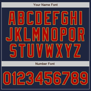 Custom Navy Old Gold Pinstripe Red Two-Button Unisex Softball Jersey