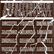 Custom Brown White Lightning Sublimation Soccer Uniform Jersey