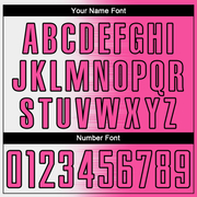 Custom Pink White-Black Gradient Line Sublimation Soccer Uniform Jersey