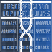 Custom Navy Royal-White Sublimation Soccer Uniform Jersey