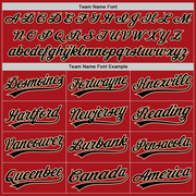 Custom Red Black-City Cream Two-Button Unisex Softball Jersey