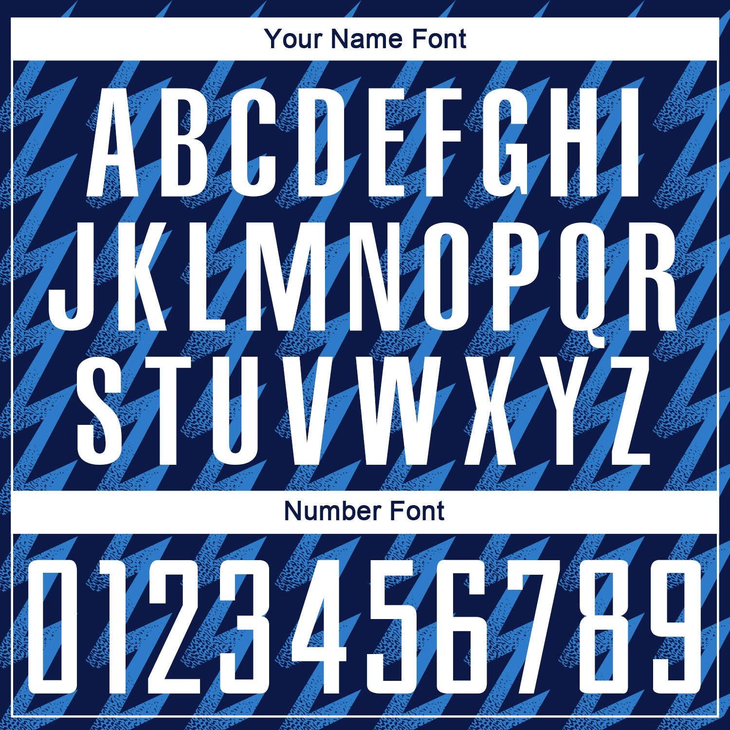 Custom Navy White-Powder Blue Zigzag Shape Sublimation Soccer Uniform Jersey