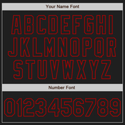 Custom Black Red Pinstripe Red Two-Button Unisex Softball Jersey