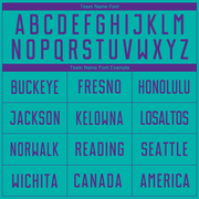 Custom Aqua Purple Sublimation Soccer Uniform Jersey