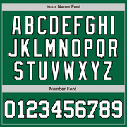 Custom Kelly Green White-Black Two-Button Unisex Softball Jersey