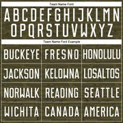 Custom Olive White Sublimation Salute To Service Soccer Uniform Jersey