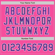 Custom Pink Purple-White Two-Button Unisex Softball Jersey