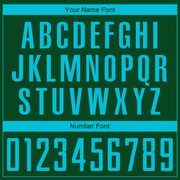 Custom Green Lakes Blue Sublimation Soccer Uniform Jersey