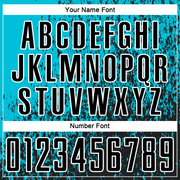 Custom Lakes Blue Black-White Abstract Fragment Art Sublimation Soccer Uniform Jersey