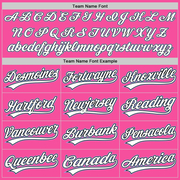 Custom Pink White Black-Light Blue Two-Button Unisex Softball Jersey