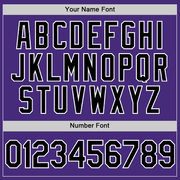 Custom Purple Black-White Two-Button Unisex Softball Jersey