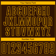 Custom Brown Gold Sublimation Soccer Uniform Jersey