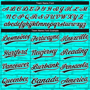 Custom Teal Black-White 3D Pattern Two-Button Unisex Softball Jersey