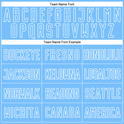 Custom Gray Light Blue-White Sublimation Split Fashion Soccer Uniform Jersey