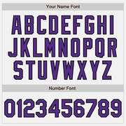 Custom White Black Pinstripe Purple Two-Button Unisex Softball Jersey