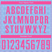 Custom Light Blue Pink Geometric Shapes Sublimation Soccer Uniform Jersey