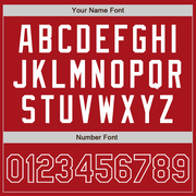 Custom Red Red-White Two-Button Unisex Softball Jersey