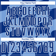 Custom Light Blue Royal-White Plaid Sublimation Soccer Uniform Jersey