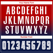 Custom Red White-Navy Sublimation Long Sleeve Fade Fashion Soccer Uniform Jersey