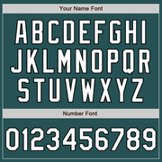 Custom Midnight Green Black Pinstripe White Two-Button Unisex Softball Jersey