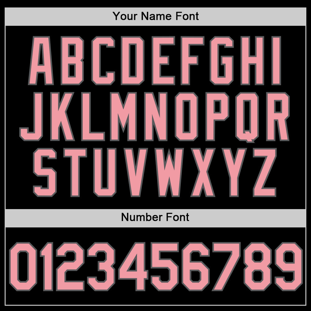 Custom Black Medium Pink-Steel Gray Two-Button Unisex Softball Jersey