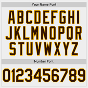 Custom White Brown-Gold Two-Button Unisex Softball Jersey