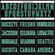 Custom Black Kelly Green-White Sublimation Split Fashion Soccer Uniform Jersey