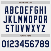 Custom White Navy Pinstripe Gray Two-Button Unisex Softball Jersey