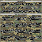 Custom Camo Black-Gray Salute To Service Two-Button Unisex Softball Jersey
