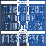 Custom Navy Royal-White Sublimation Soccer Uniform Jersey