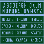 Custom Green Light Blue Sublimation Soccer Uniform Jersey